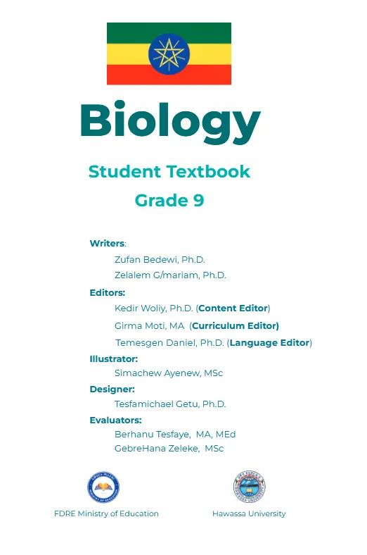 Download Ethiopian new Curriculum grade 9 biology Student Textbook PDF